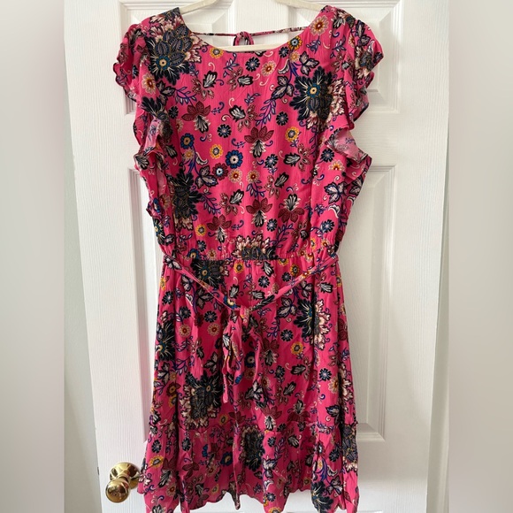 LOFT Dresses & Skirts - LOFT Plus Size 20 Floral Pink Dress 💕 NEW WITH TAGS